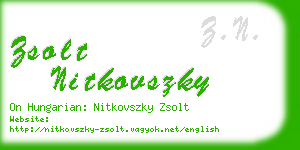 zsolt nitkovszky business card